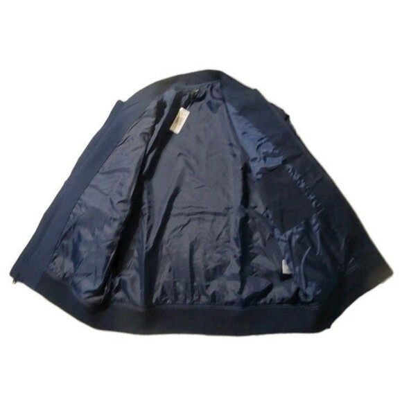 Banana Republic Men's L Bomber Jacket Moisture Resistant Logo Zip Blue NWT - Picture 13 of 14